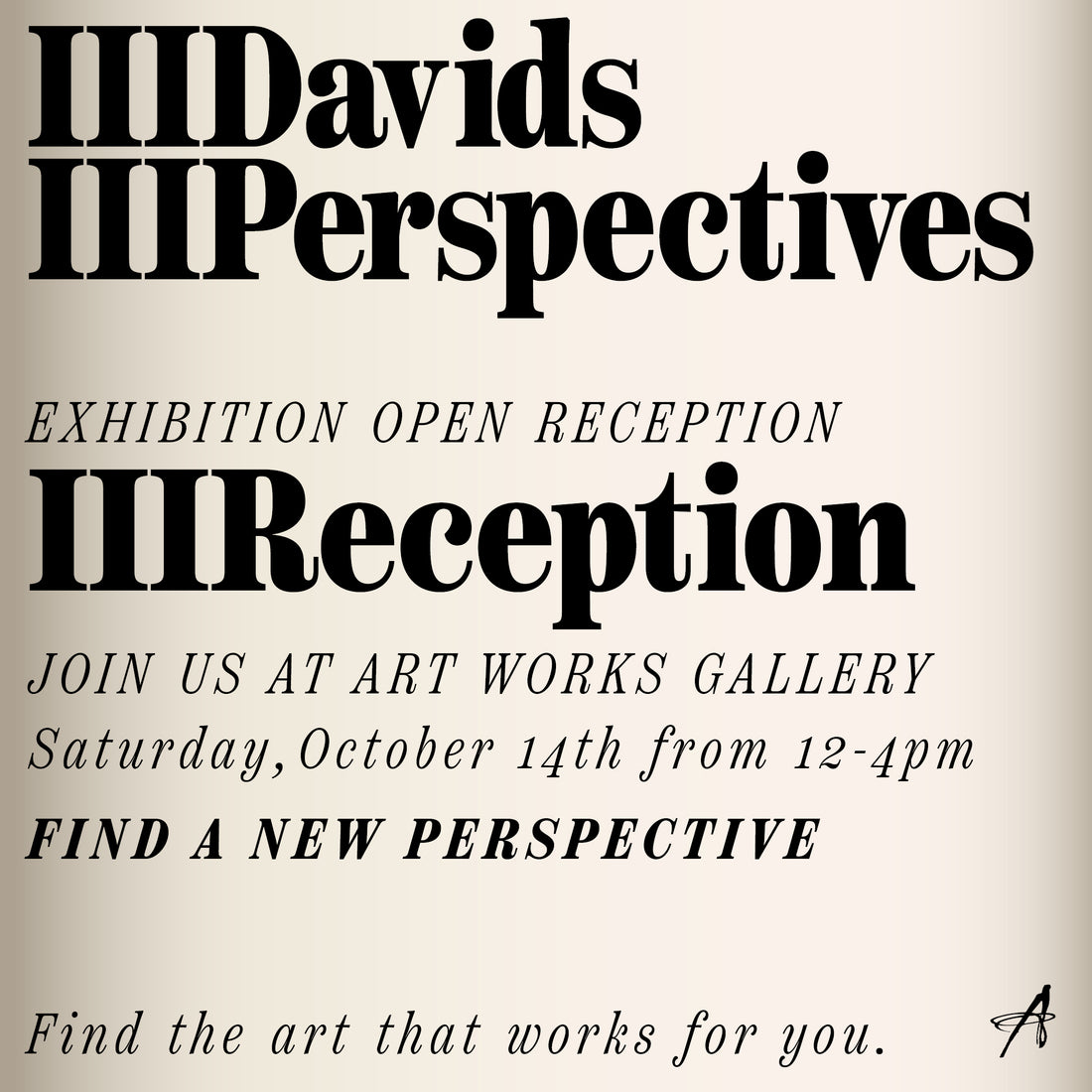 "Three Davids, Three Perspectives" exhibition open reception