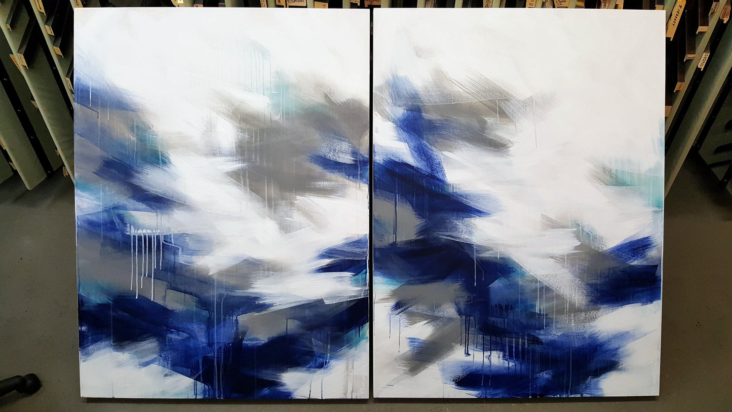Ann Thinghuus painting Concept One and Two diptych Art Works Gallery