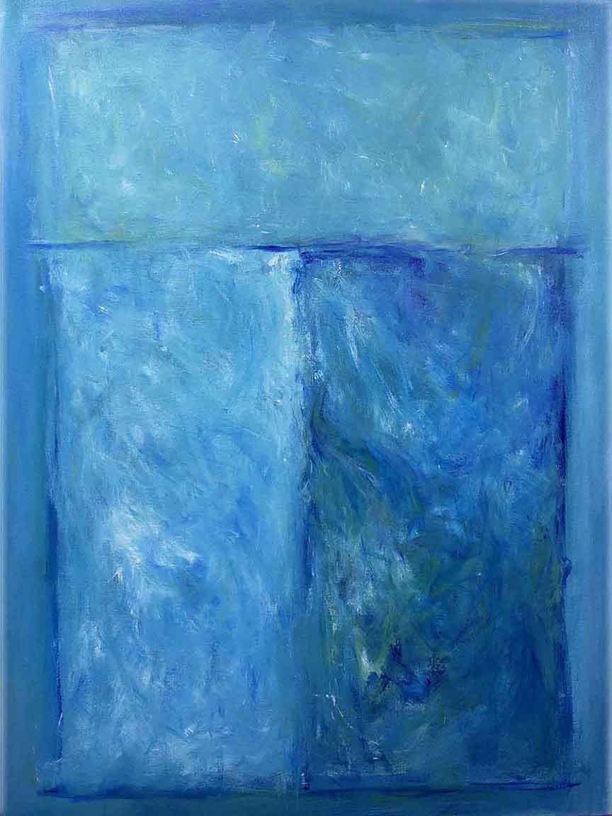 Brian Gleckman painting Untitled Blue.4 Art Works Gallery