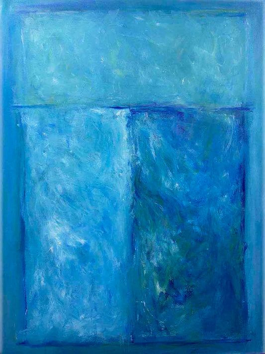 Brian Gleckman painting Untitled Blue.4 Art Works Gallery