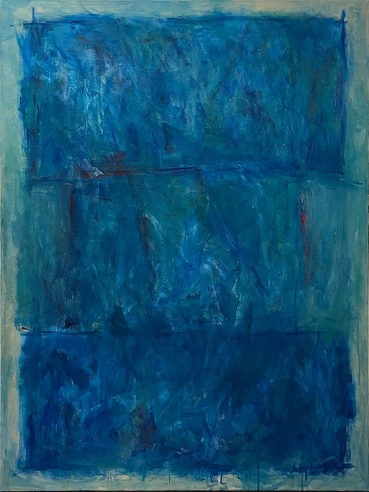 Brian Gleckman painting Untitled Blue 5 Art Works Gallery