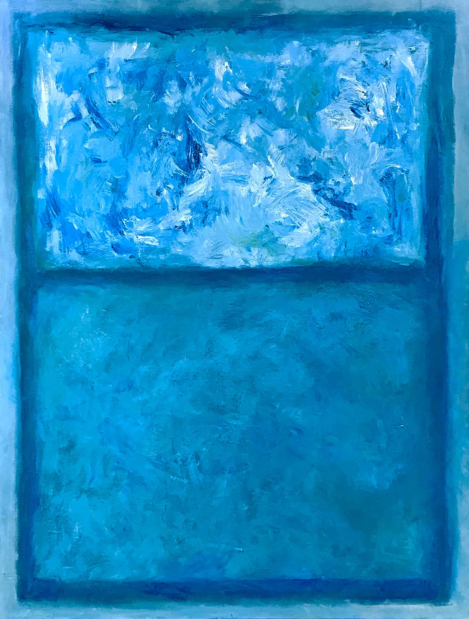 Brian Gleckman painting Untitled Blue.5 Art Works Gallery