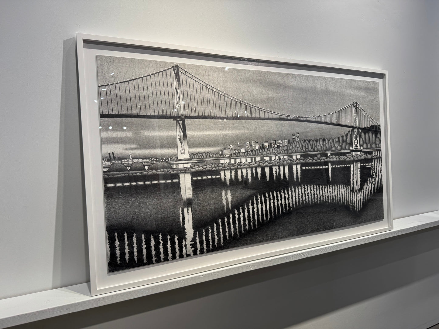 Charles Keillor painting First Narrows at Dawn, Framed Art Works Gallery