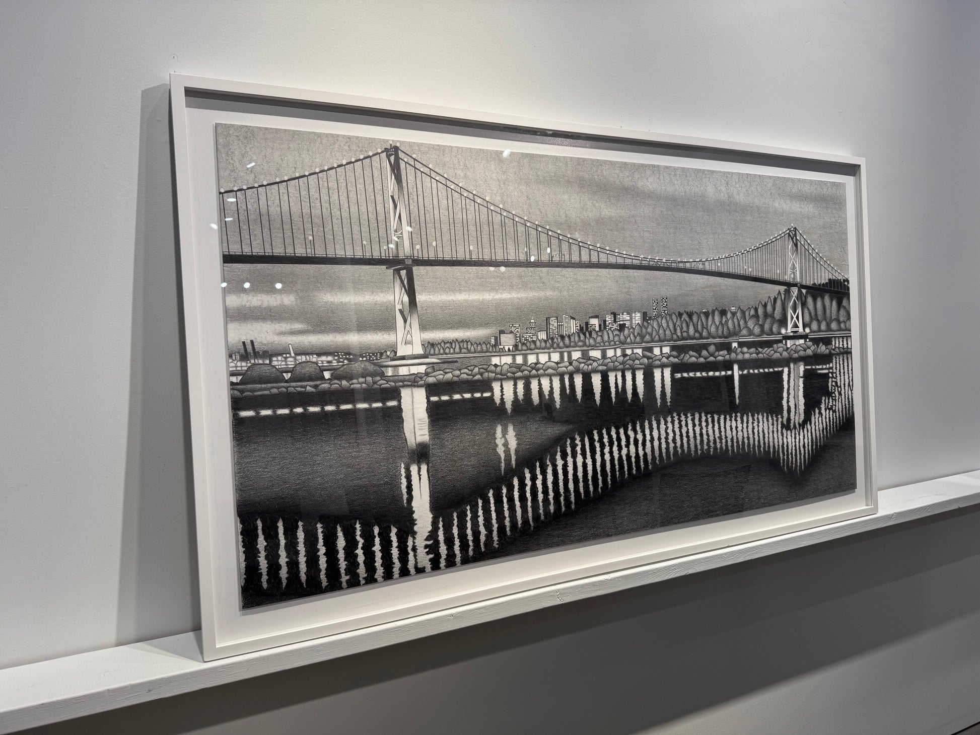 Charles Keillor painting First Narrows at Dawn, Framed Art Works Gallery