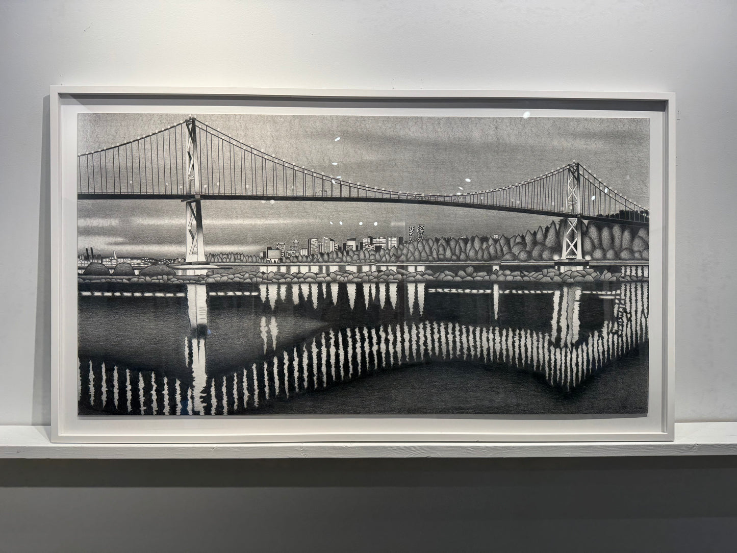 Charles Keillor painting First Narrows at Dawn, Framed Art Works Gallery