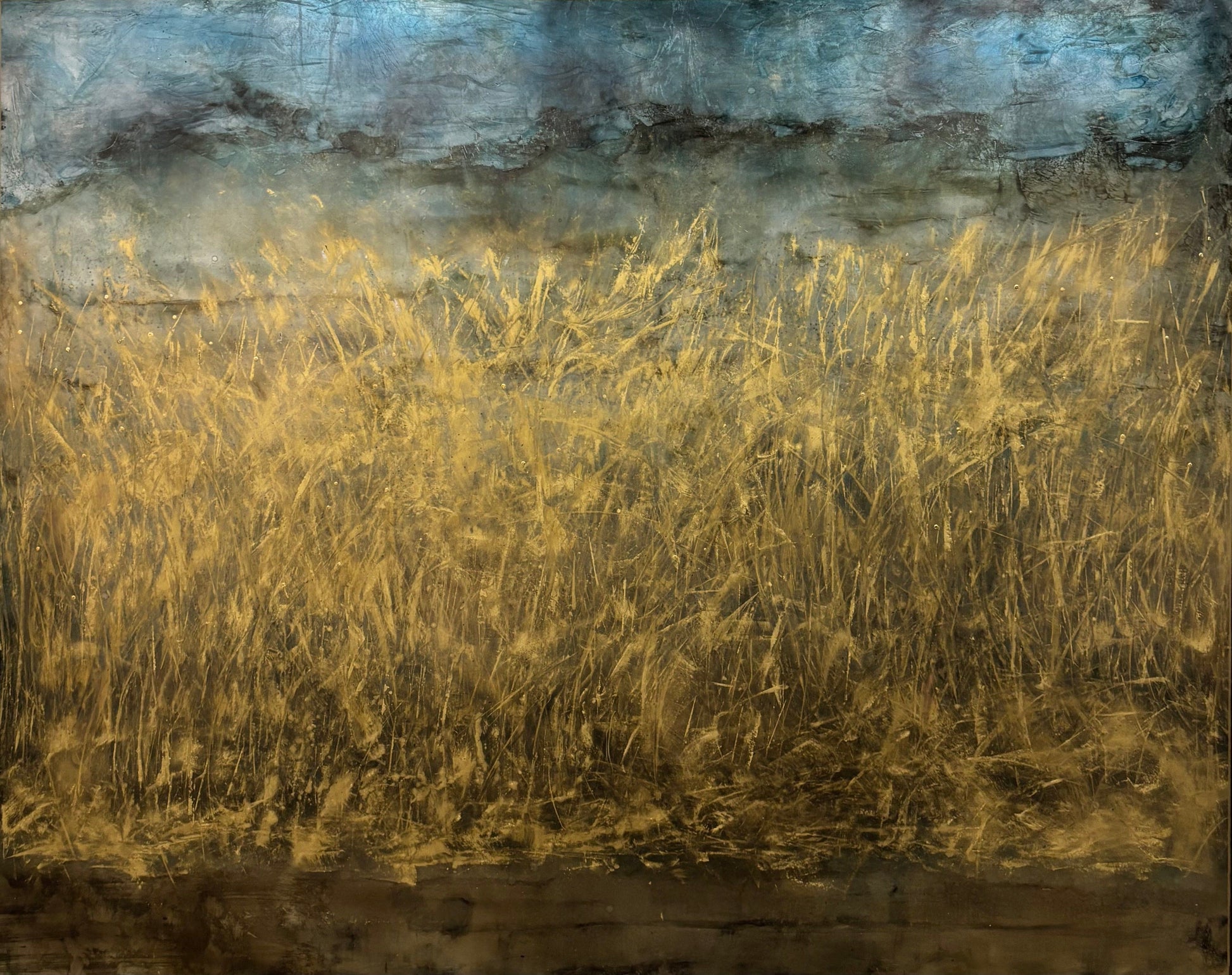 David Graff painting Late For The Sky Art Works Gallery