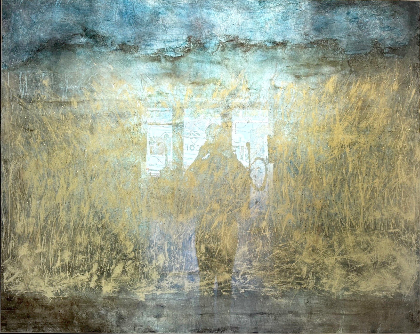 David Graff painting Late For The Sky Art Works Gallery