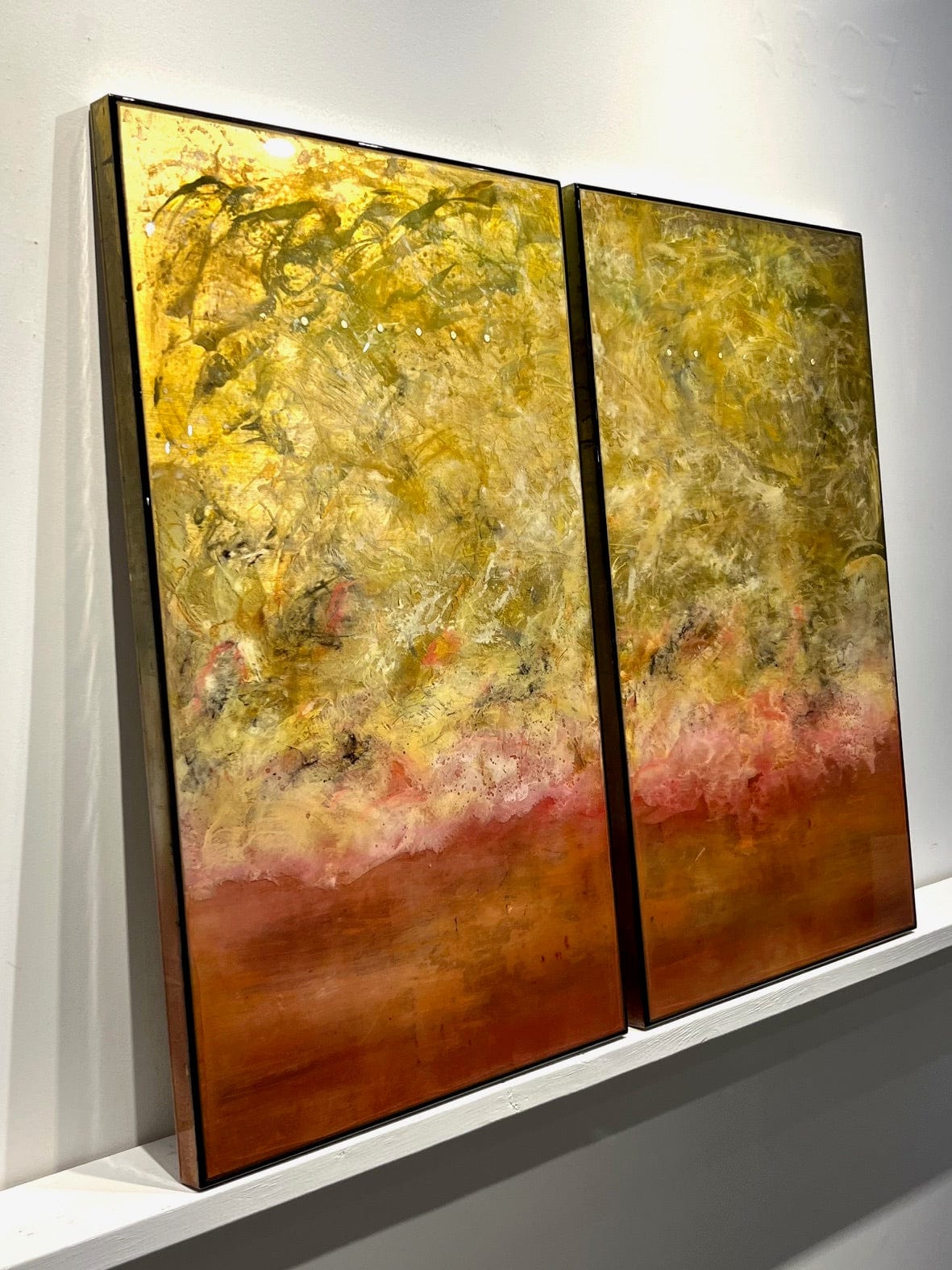David Graff painting Shape Shifter diptych Art Works Gallery
