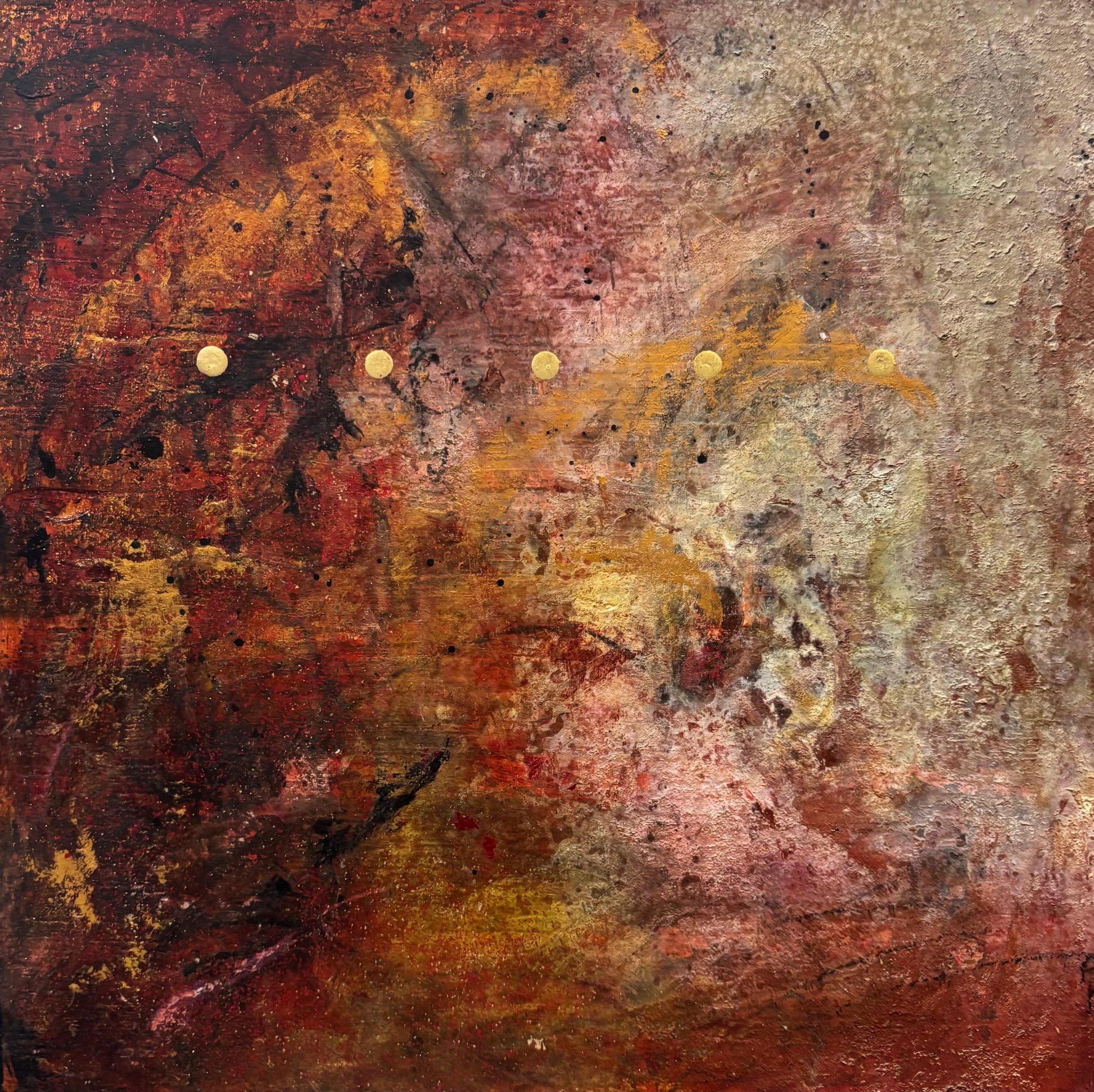 David Graff painting Untitled 1101 (Red) Art Works Gallery