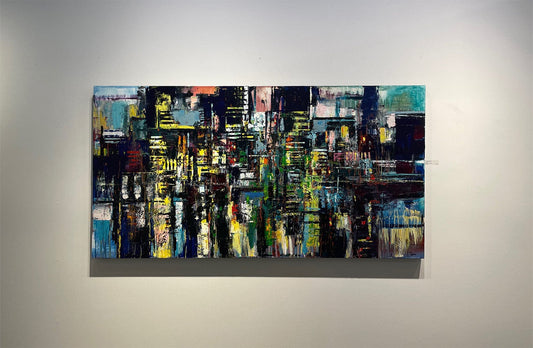 David Tycho painting Urban Rhythms Art Works Gallery
