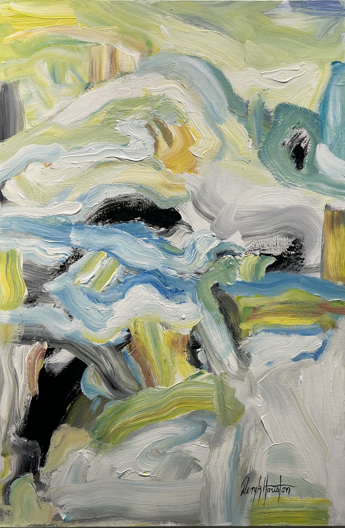 Deryk Houston painting Folded Colours Art Works Gallery