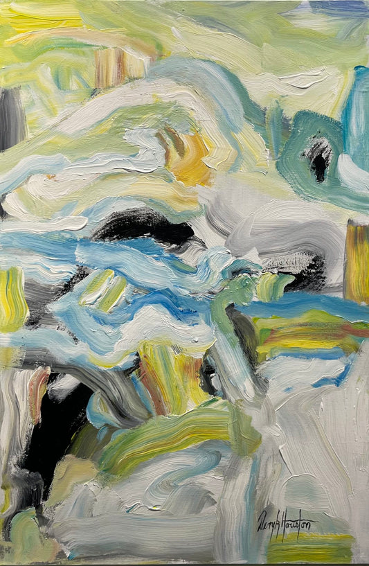Deryk Houston painting Folded Colours Art Works Gallery