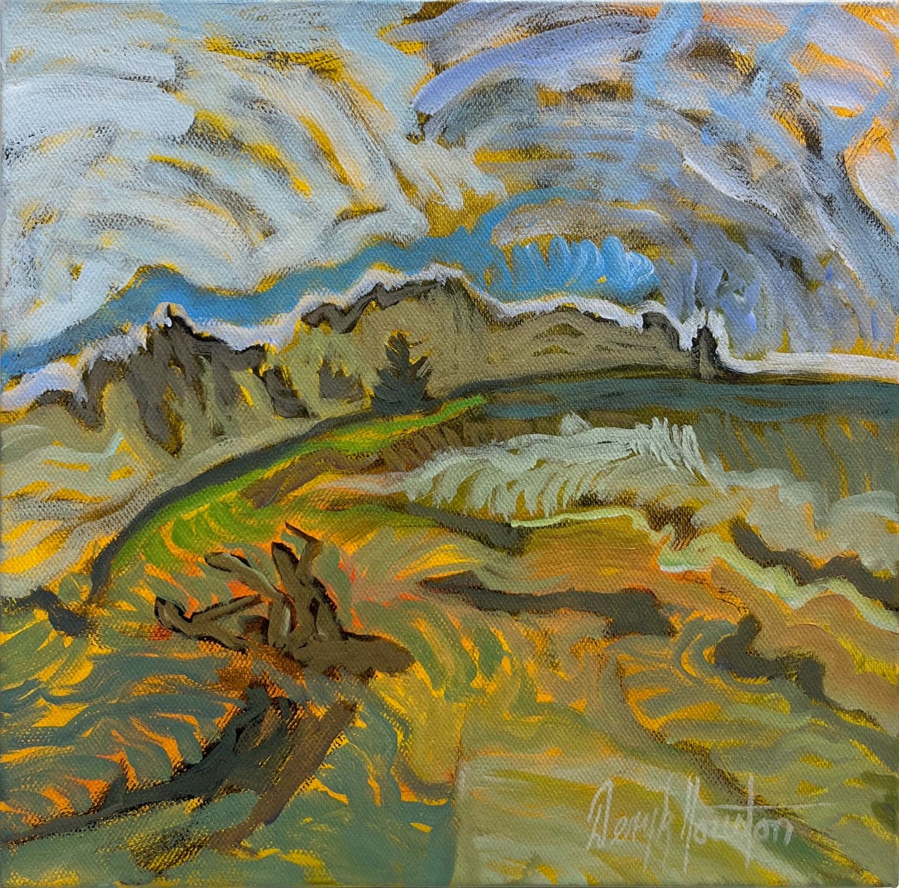 Deryk Houston painting Muir Creek Beach Art Works Gallery