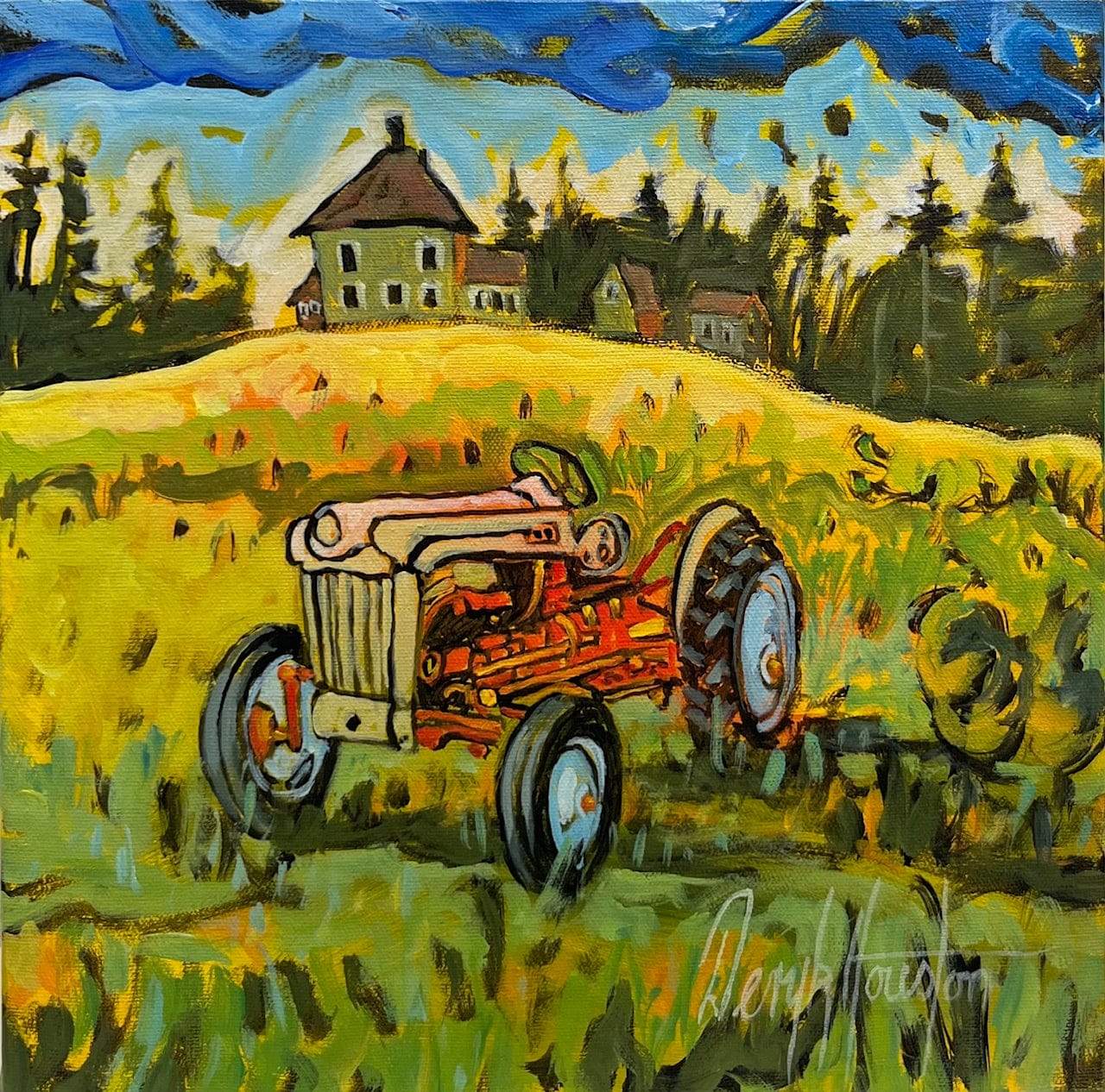 Deryk Houston painting Woodside Farm Art Works Gallery