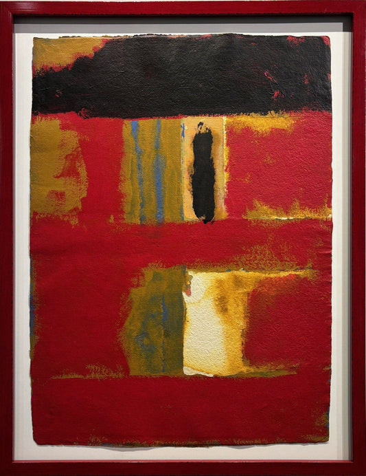 Eldon Underhill painting Red Distance, framed Art Works Gallery