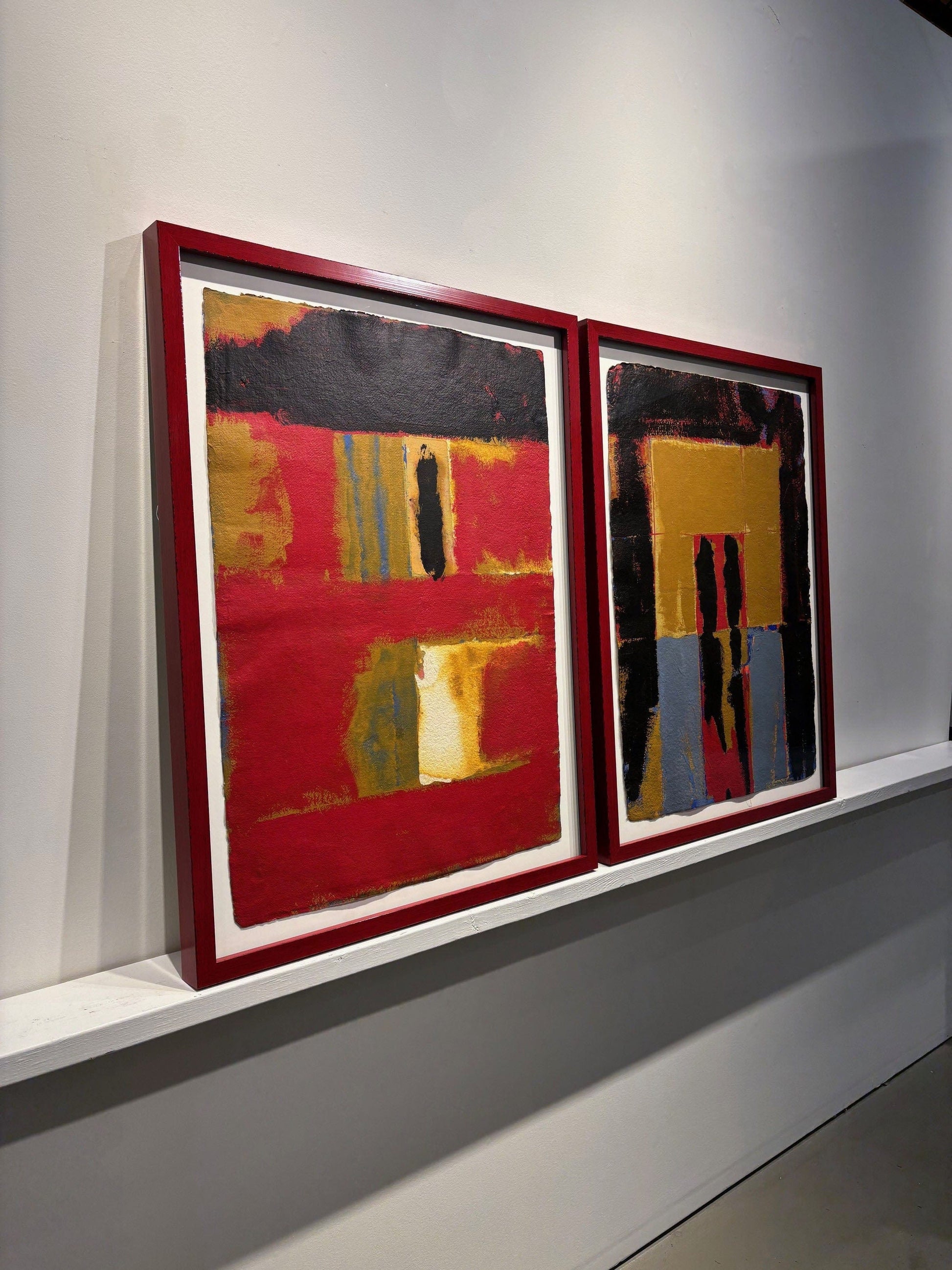 Eldon Underhill painting Red Distance, framed Art Works Gallery