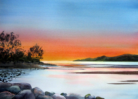 Enda Bardell painting ALIGHTING, Spanish Banks, Vancouver Art Works Gallery
