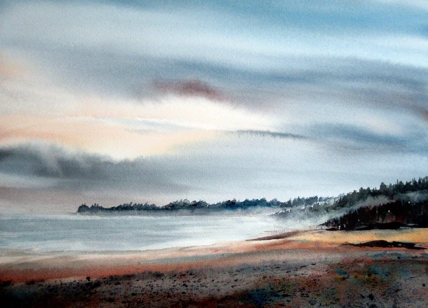 Enda Bardell painting EXPANSE, Pacific Rim Art Works Gallery