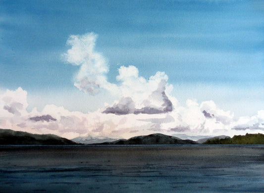 Enda Bardell painting FROTHING, Howe Sound BC Art Works Gallery