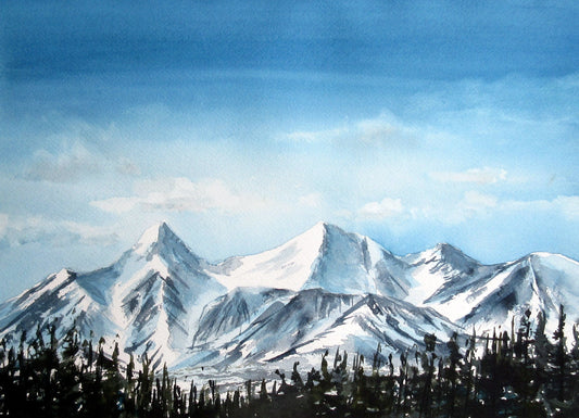 Enda Bardell painting GREATNESS, Kluane, YU Art Works Gallery