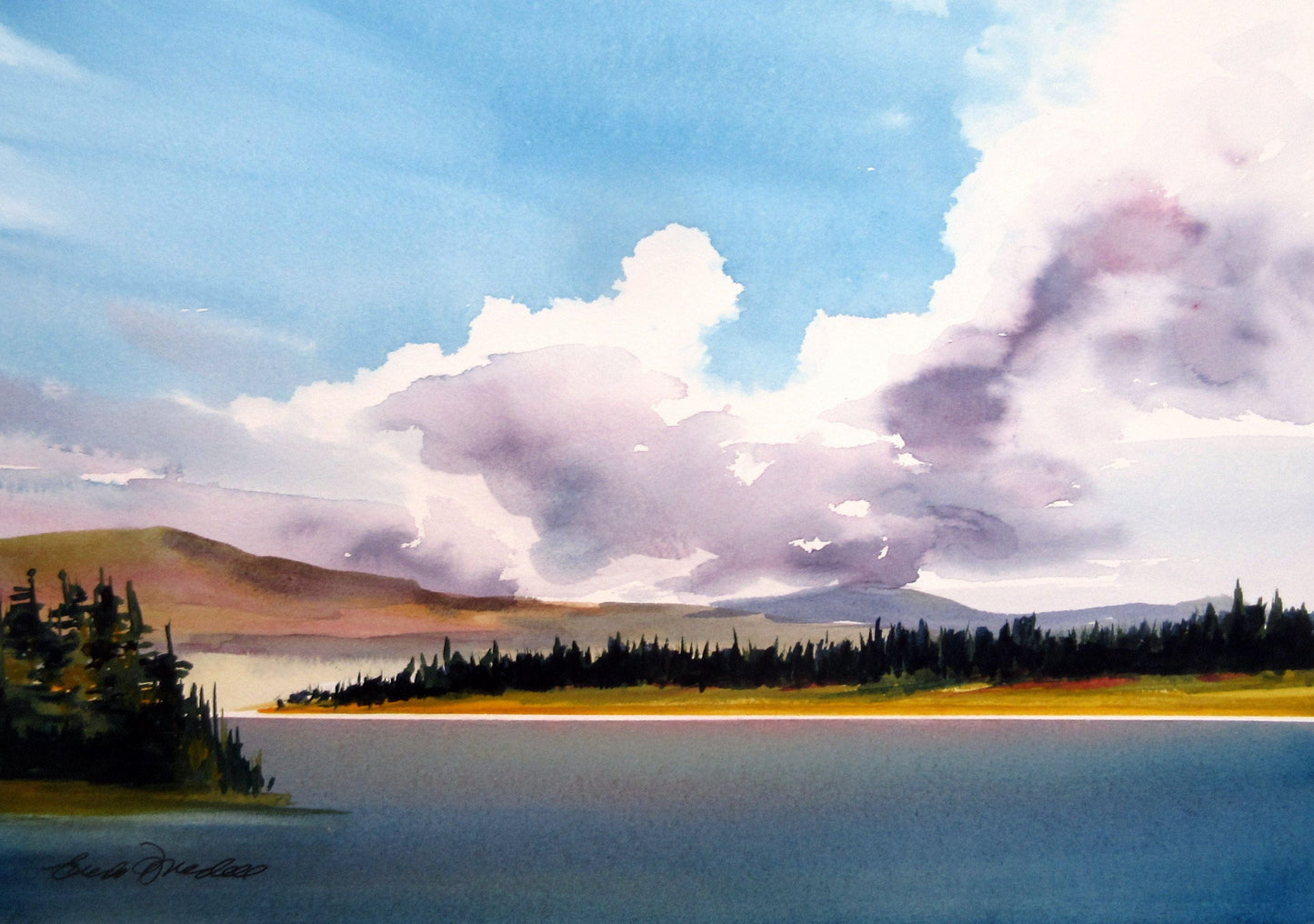 Enda Bardell painting LATITUDE, Yukon Art Works Gallery