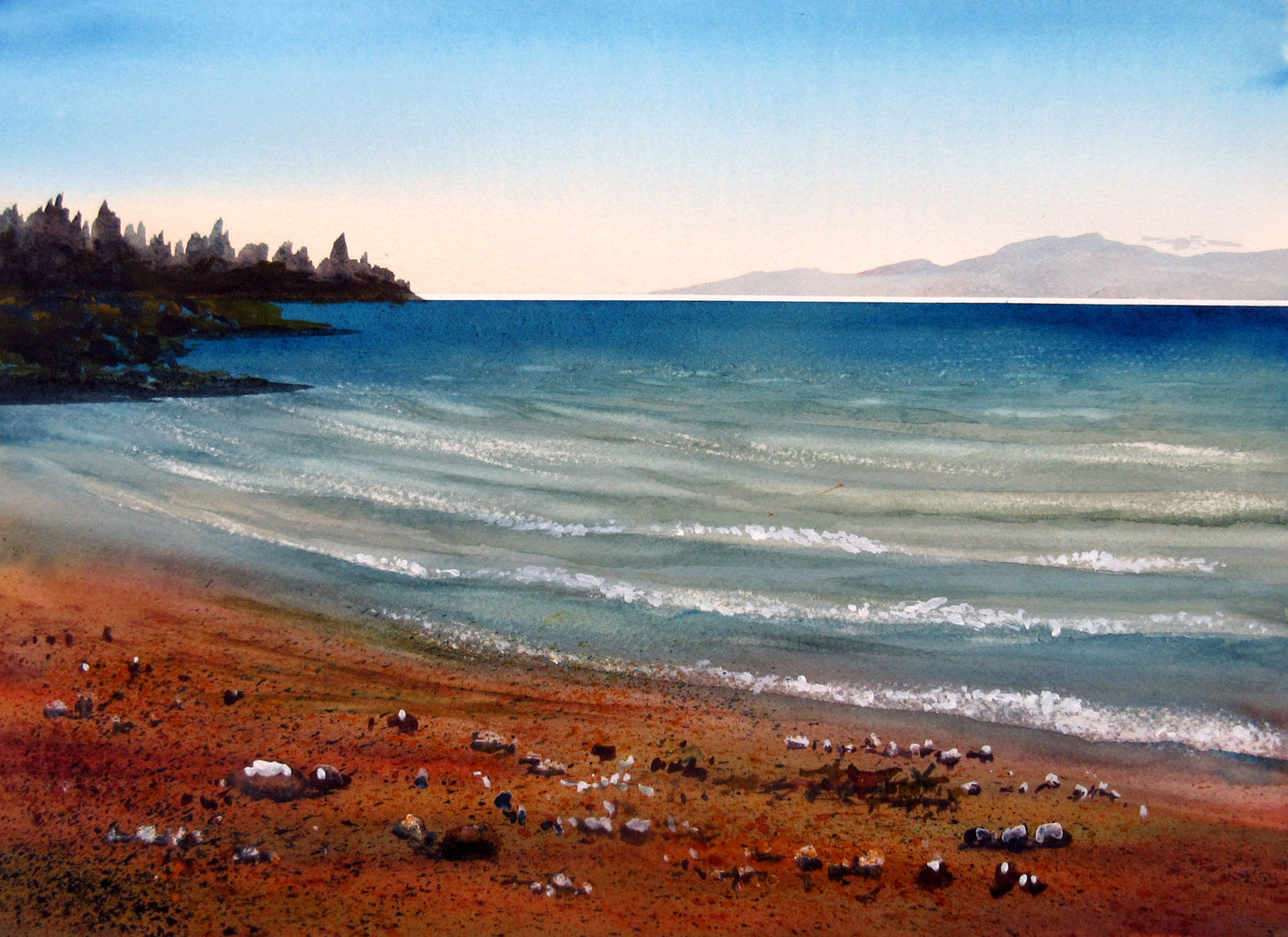 Enda Bardell painting RIPPLING, Point Grey Art Works Gallery