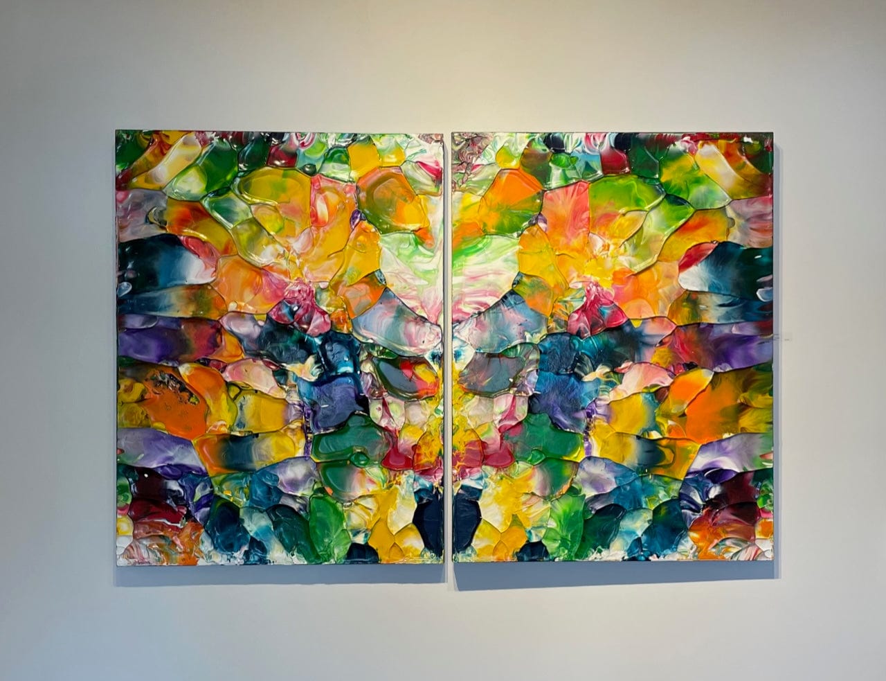 James Leonard painting Dutch Garden diptych Art Works Gallery