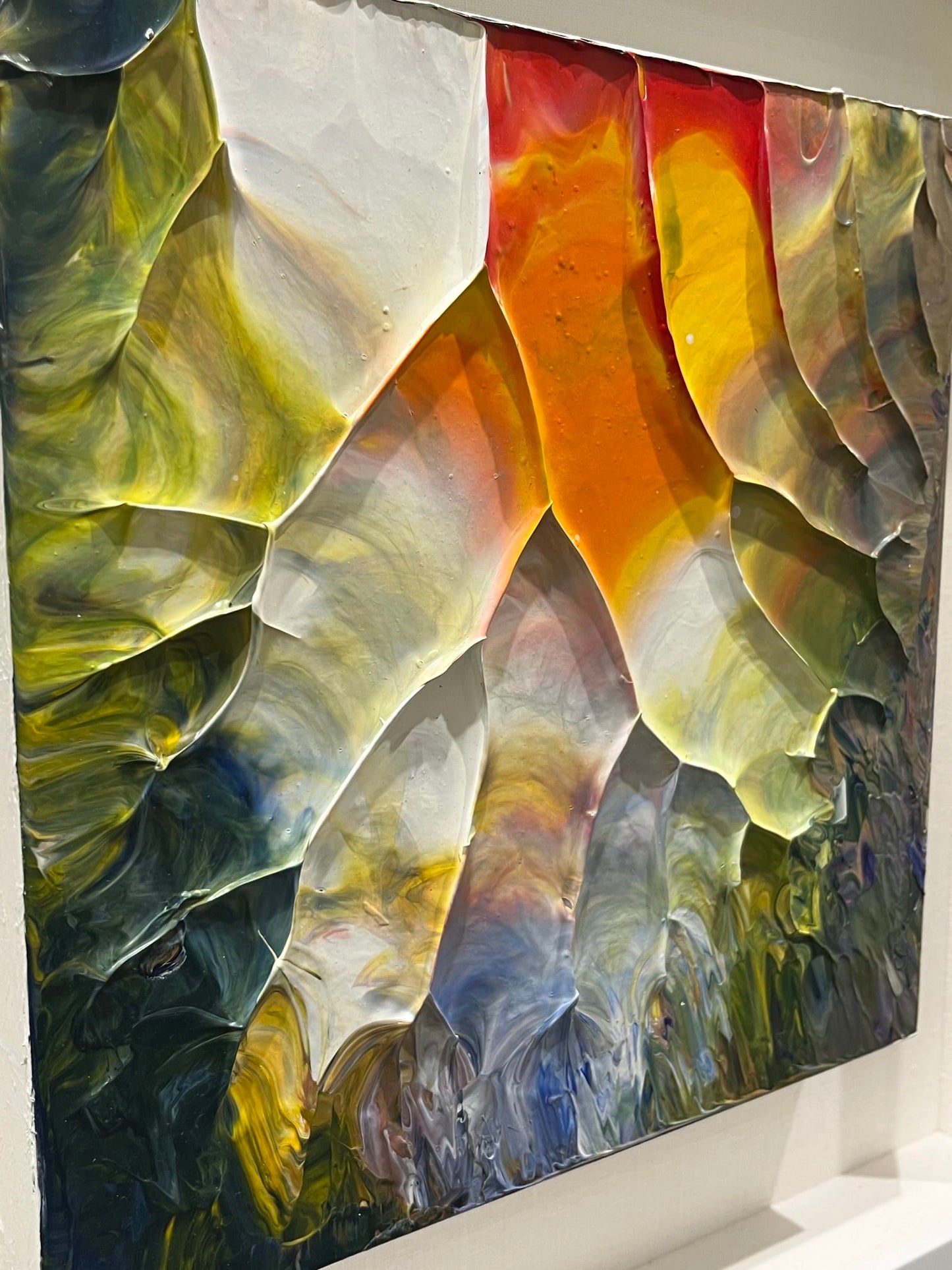 James Leonard painting Songs in the Garden, framed Art Works Gallery