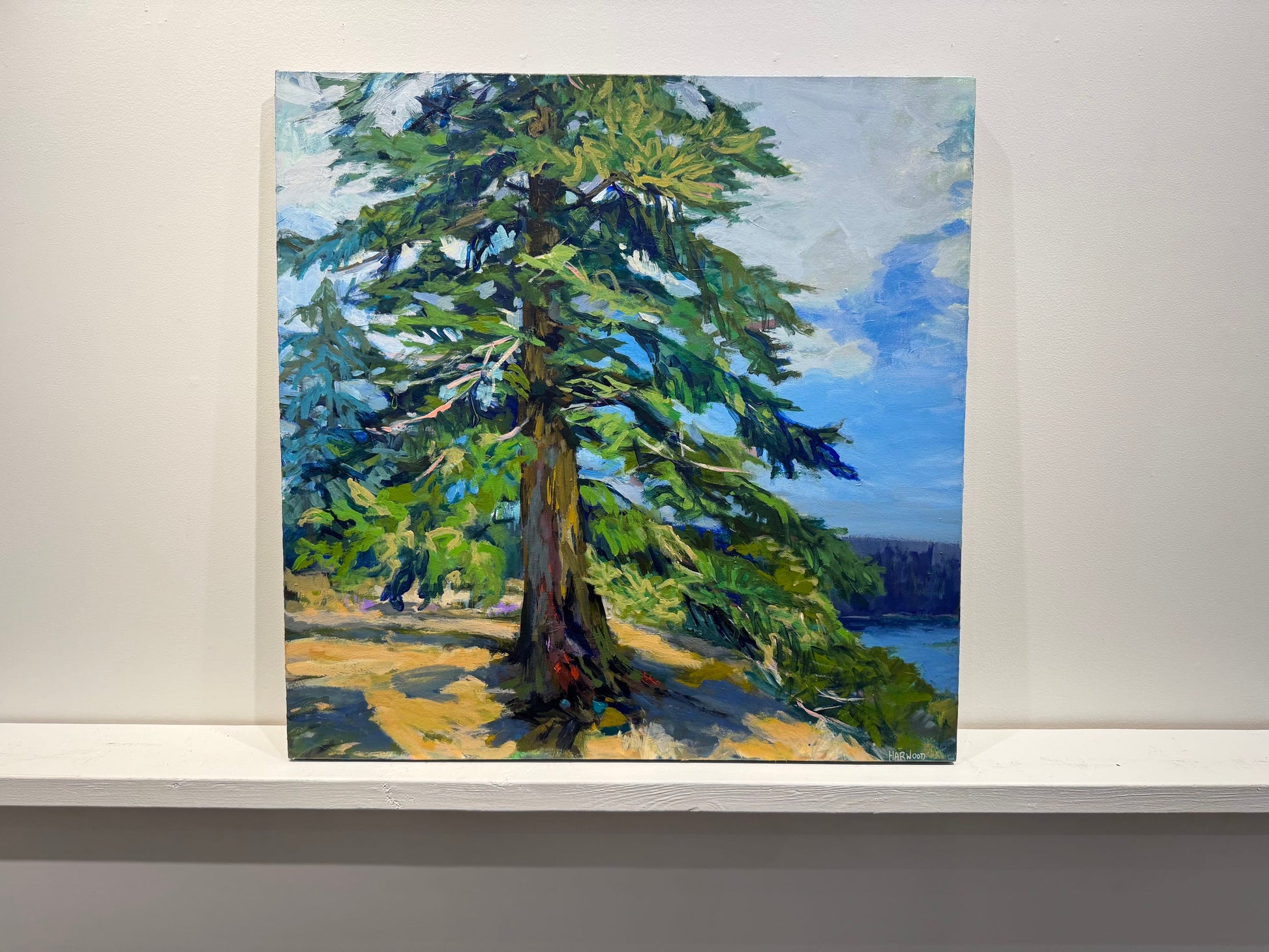 Jennifer Harwood painting Out on a Limb Art Works Gallery