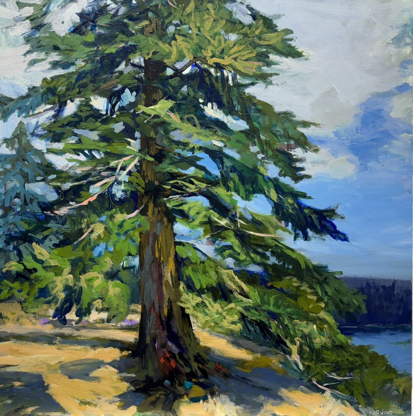 Jennifer Harwood painting Out on a Limb Art Works Gallery