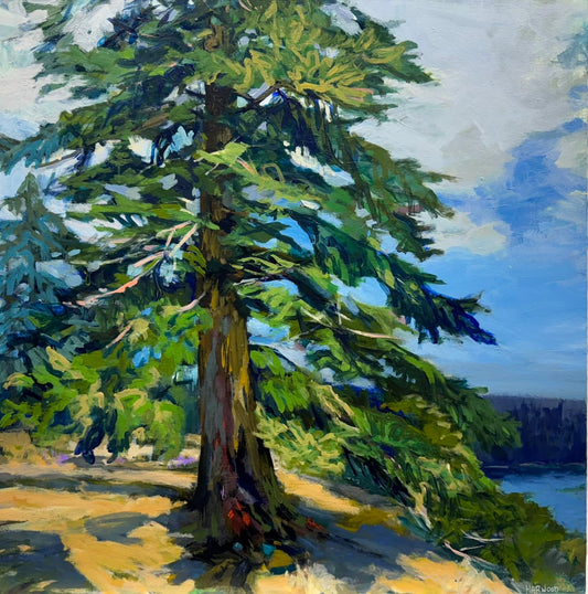 Jennifer Harwood painting Out on a Limb Art Works Gallery