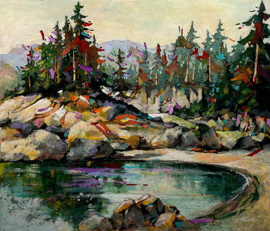 Joyce Kamikura painting Coastal Refuge Art Works Gallery