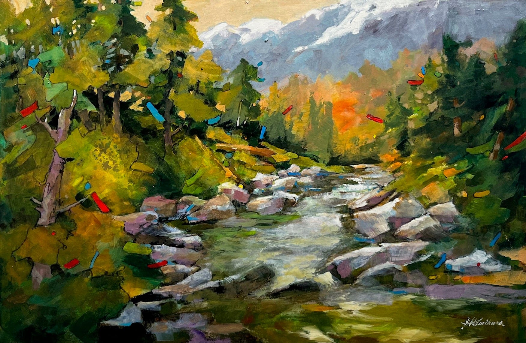 Joyce Kamikura painting Gently Flowing Art Works Gallery