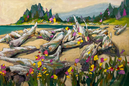Joyce Kamikura painting Iona Beach Art Works Gallery
