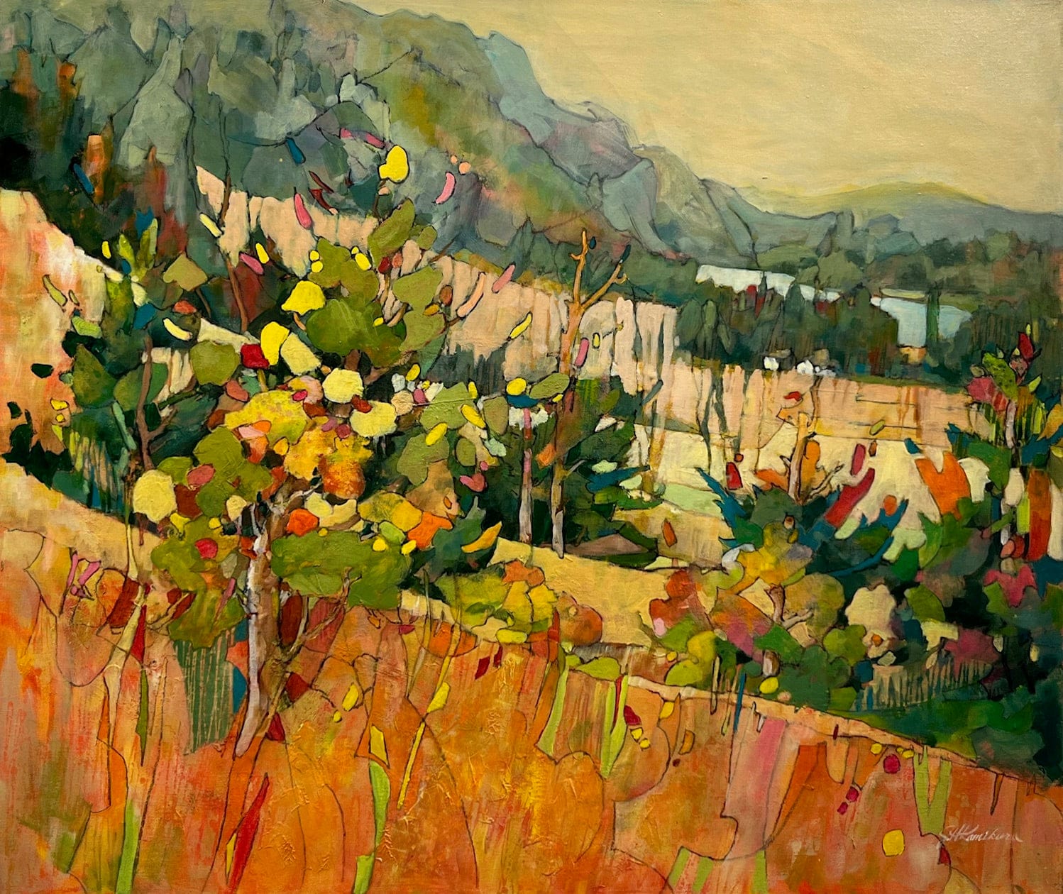 Joyce Kamikura painting Kettle Valley Art Works Gallery