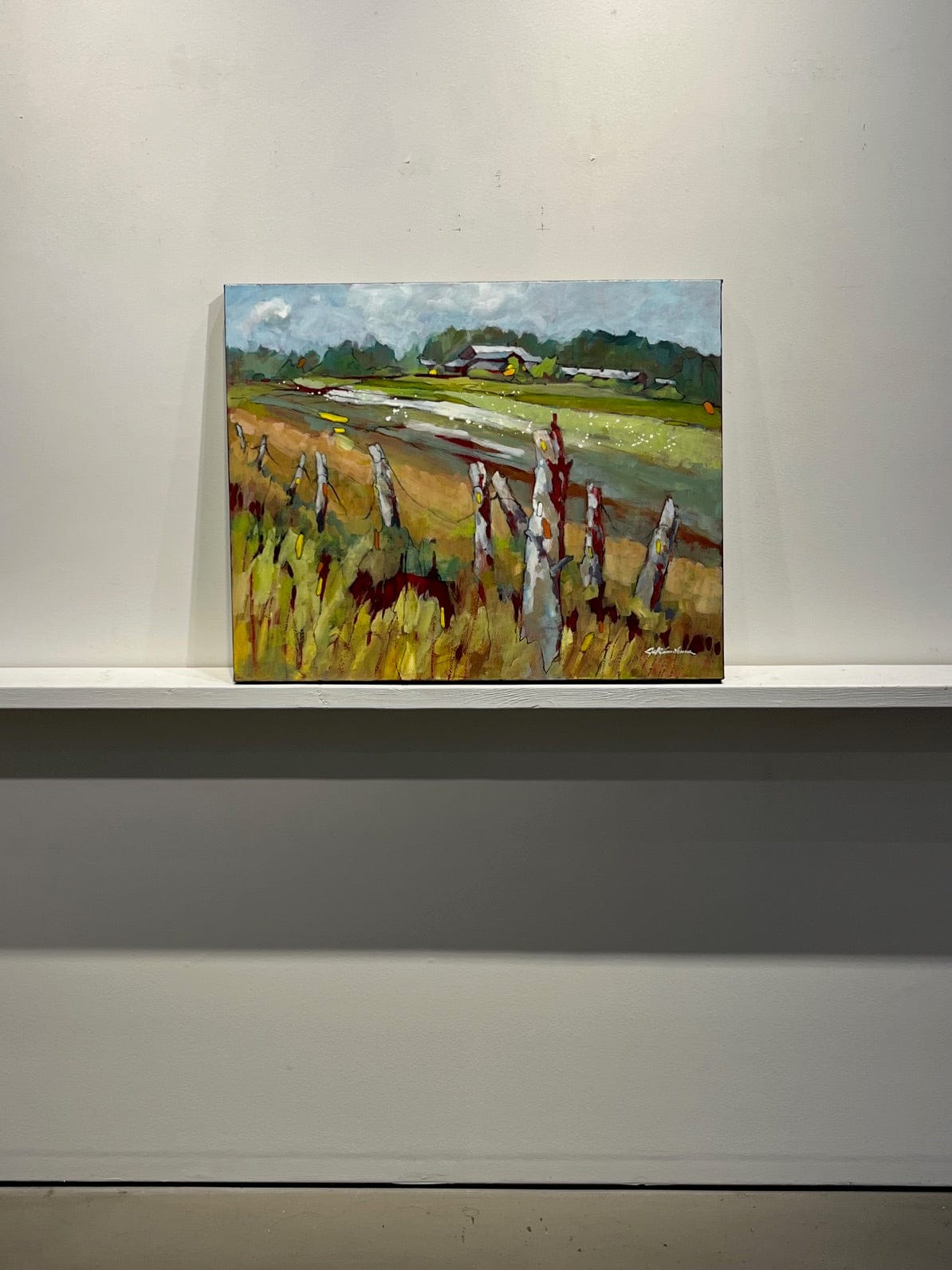 Joyce Kamikura painting Passing By #4 Road Art Works Gallery