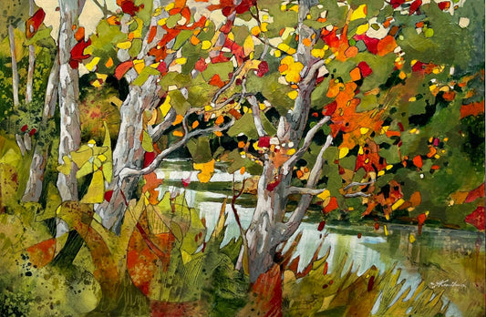 Joyce Kamikura painting Scintillating Bank Art Works Gallery