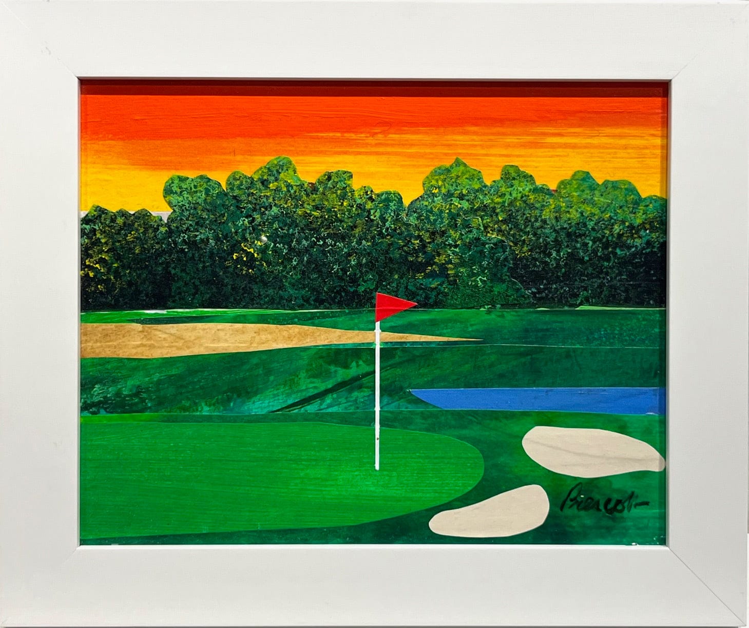 Ken Prescott painting August...The 7th, framed Art Works Gallery