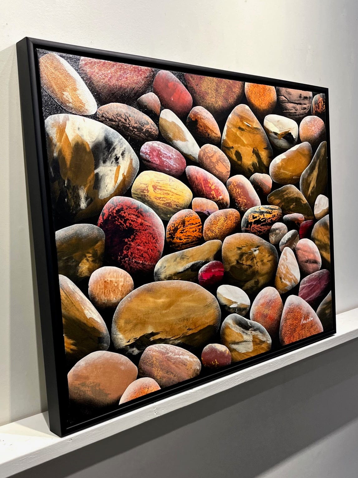 Ken Prescott painting Beach Study, framed Art Works Gallery