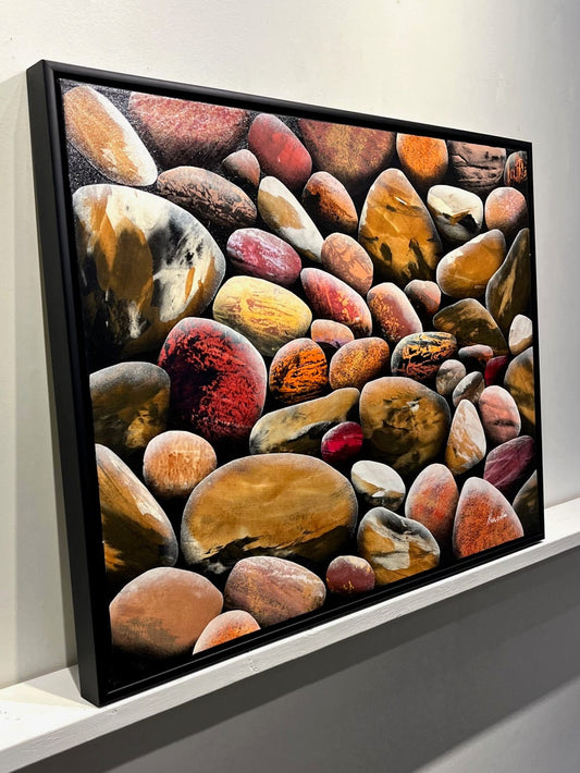 Ken Prescott painting Beach Study, framed Art Works Gallery