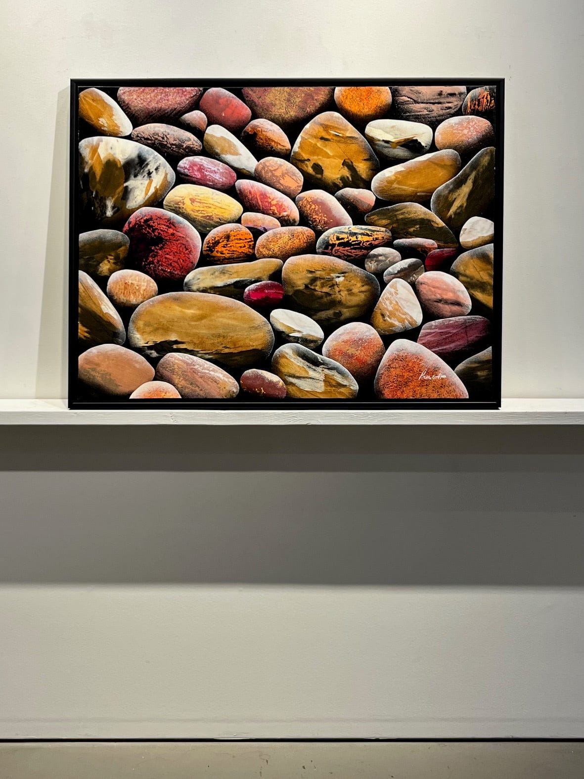 Ken Prescott painting Beach Study, framed Art Works Gallery