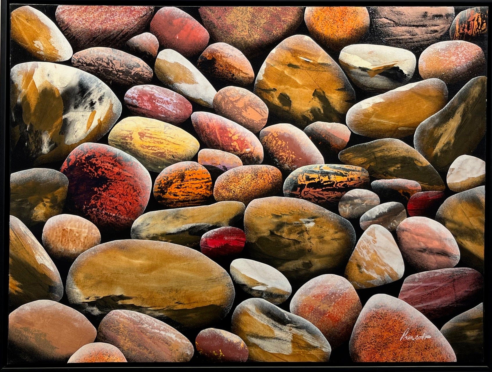 Ken Prescott painting Beach Study, framed Art Works Gallery