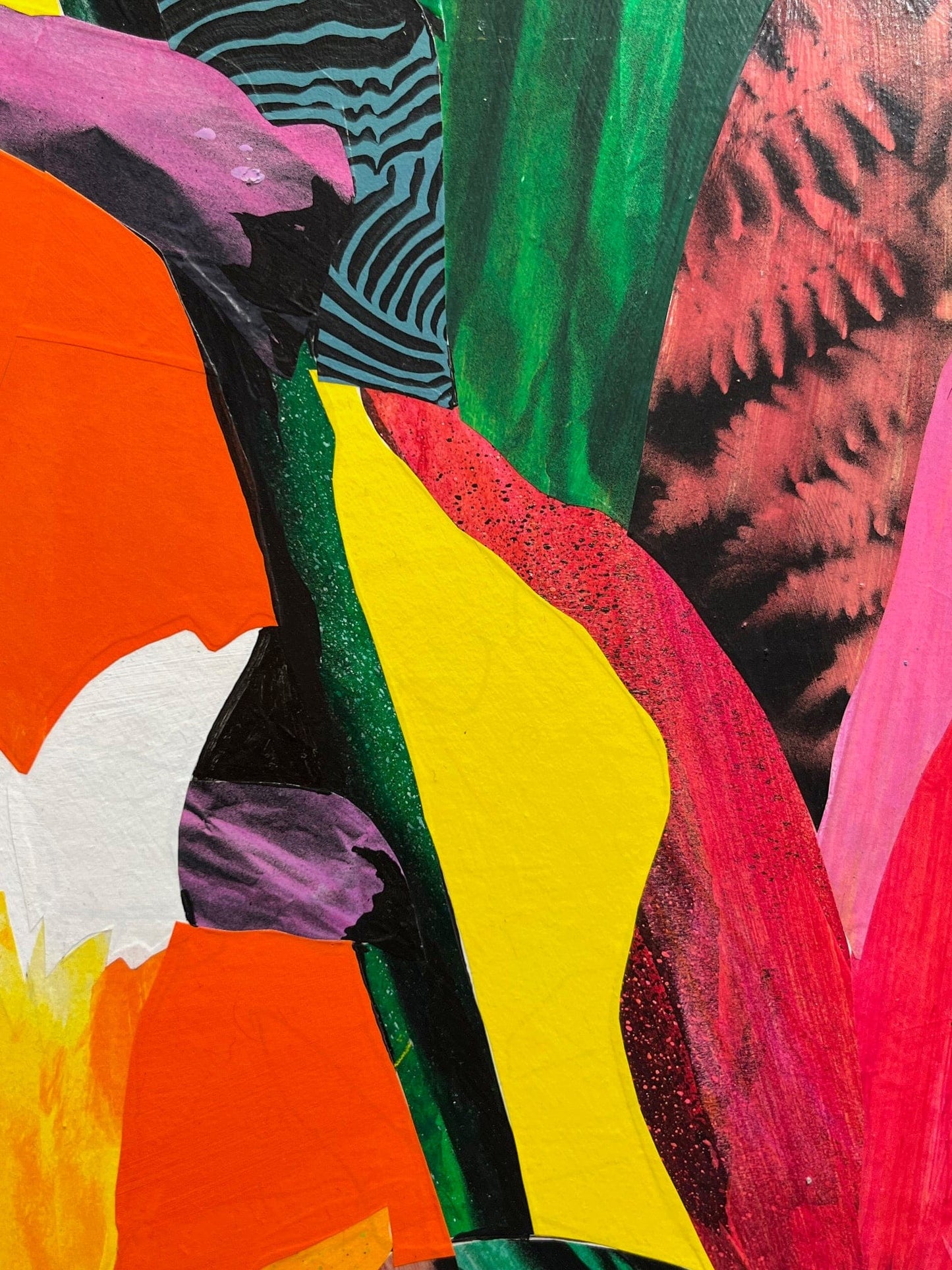 Ken Prescott painting De Koonings Garden, framed Art Works Gallery