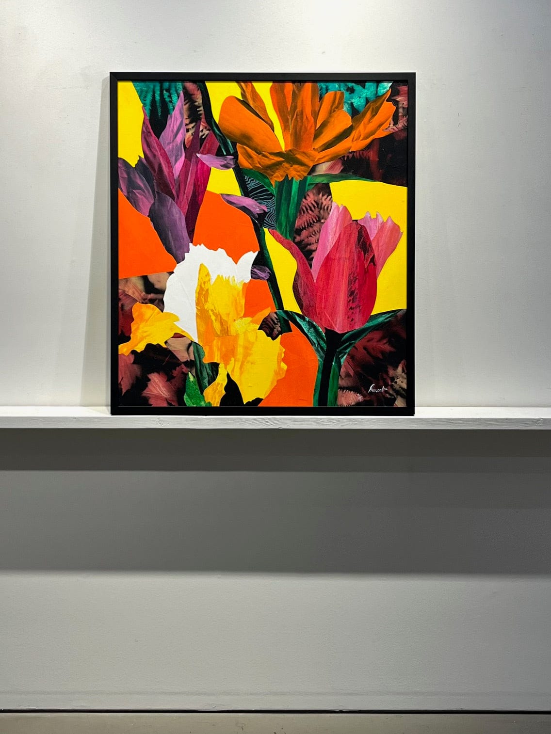 Ken Prescott painting De Koonings Garden, framed Art Works Gallery