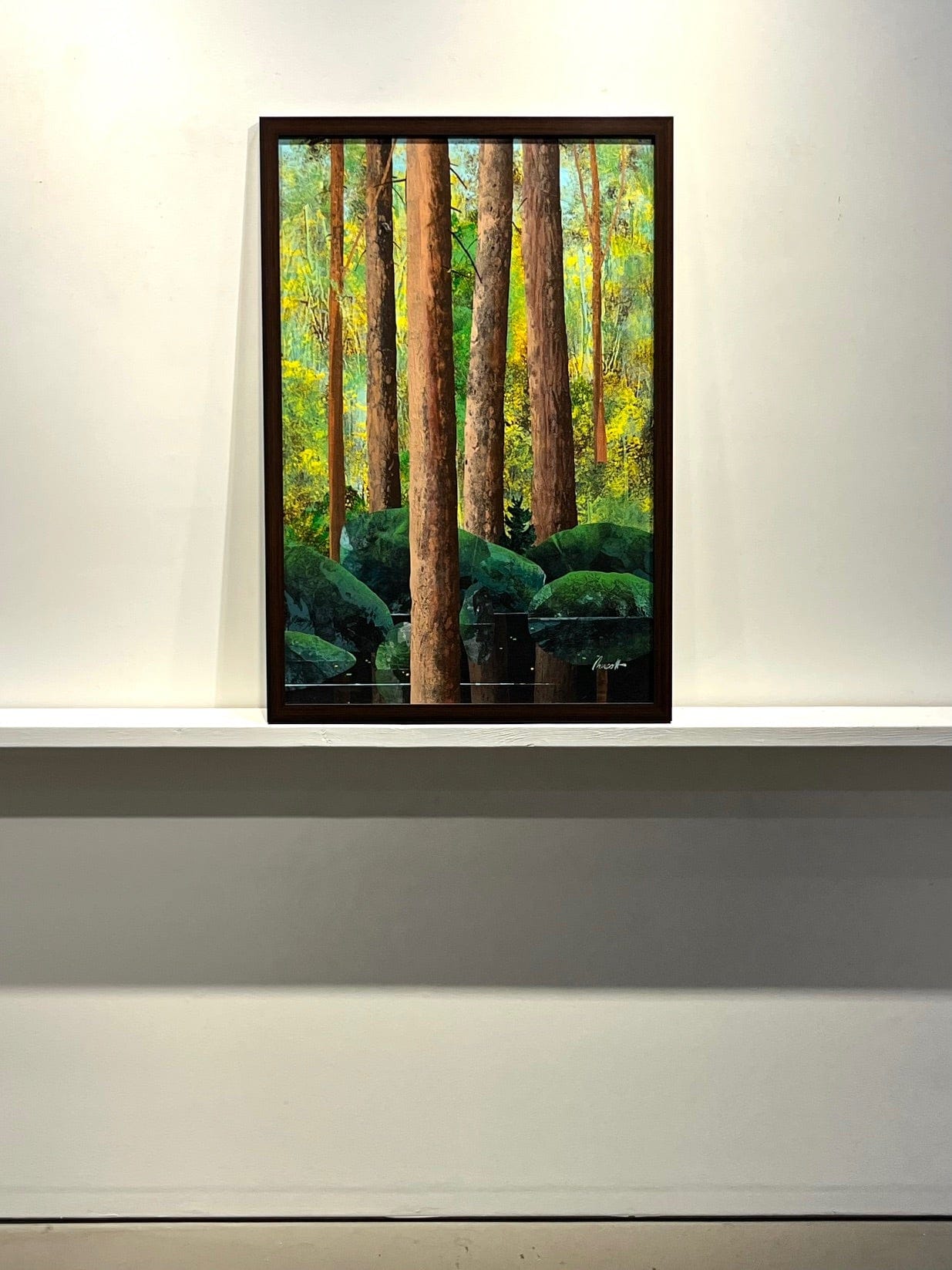 Ken Prescott painting Giants, framed Art Works Gallery