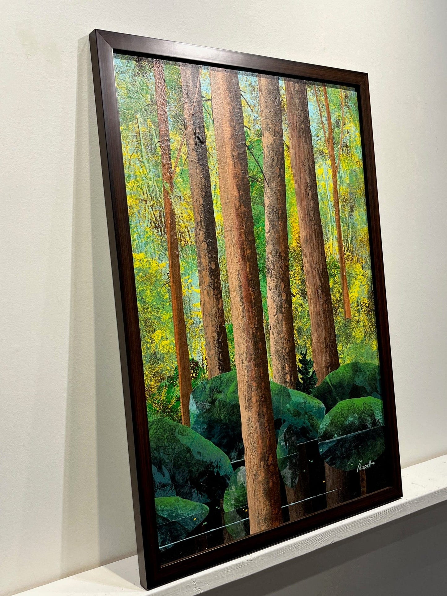 Ken Prescott painting Giants, framed Art Works Gallery