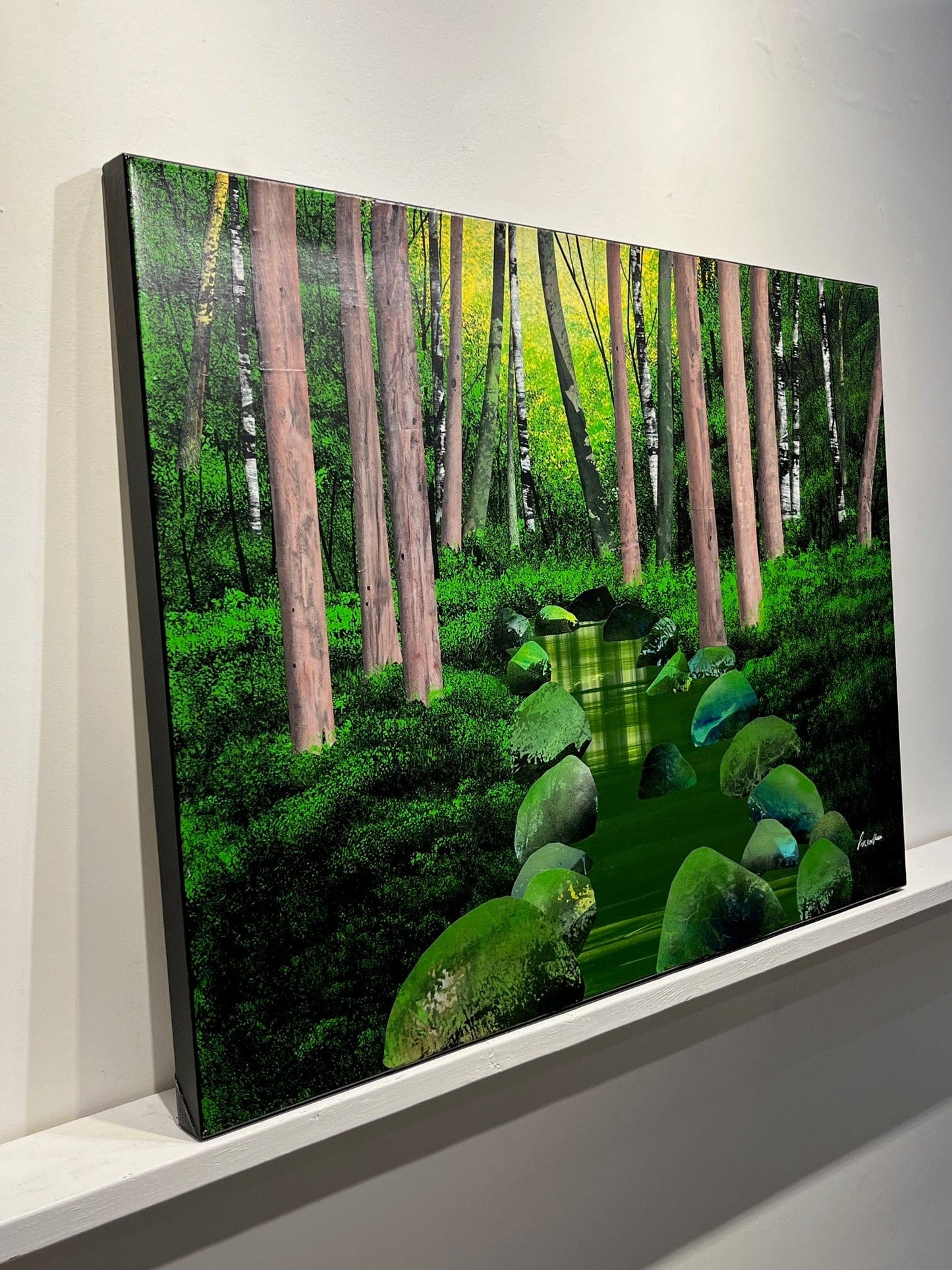 Ken Prescott painting River Through The Woods Art Works Gallery