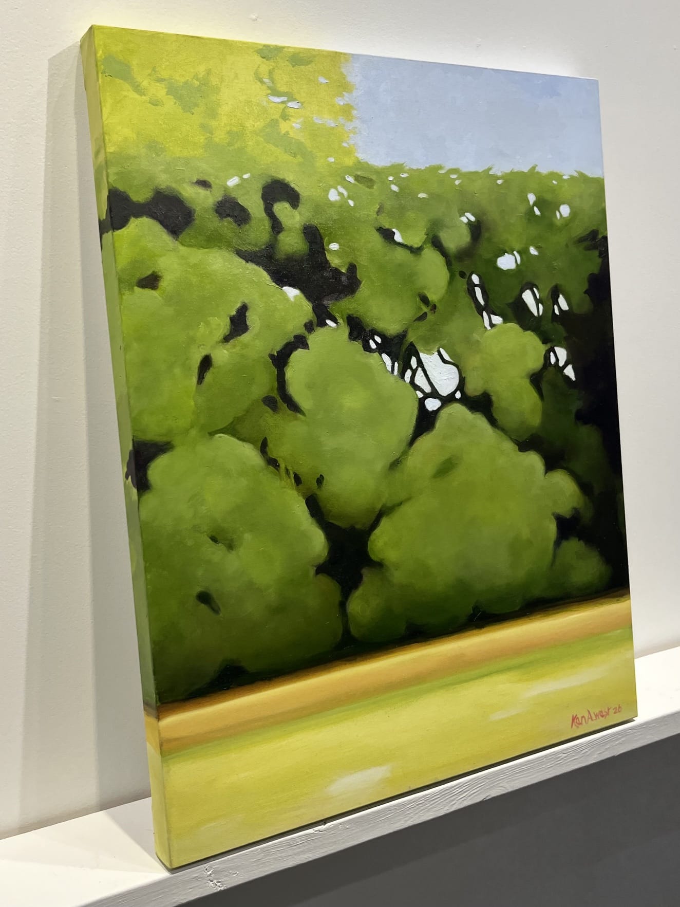 Ken West painting English Hedgerow Art Works Gallery