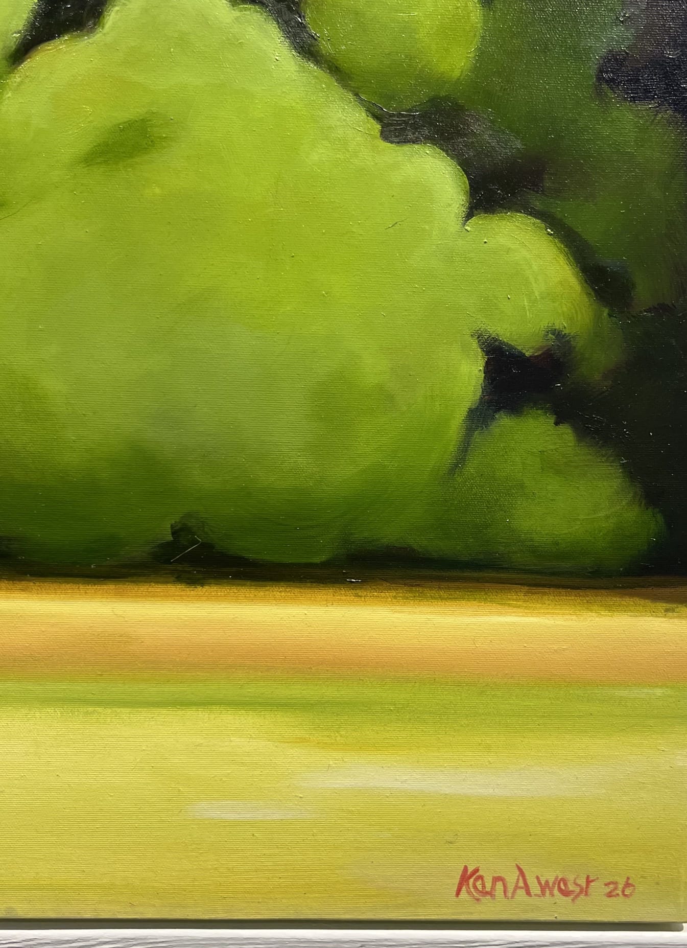 Ken West painting English Hedgerow Art Works Gallery