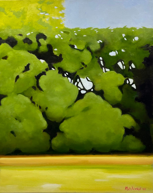 Ken West painting English Hedgerow Art Works Gallery